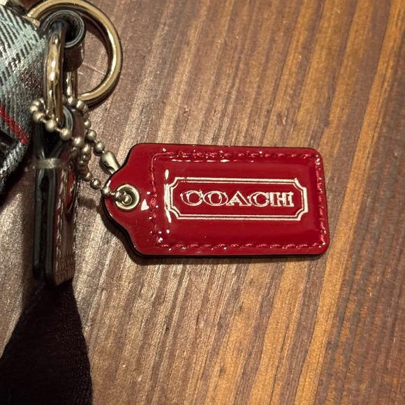 Coach Poppy Blue / Silver Tartan Plaid Crossbody Bag - Picture 6 of 12